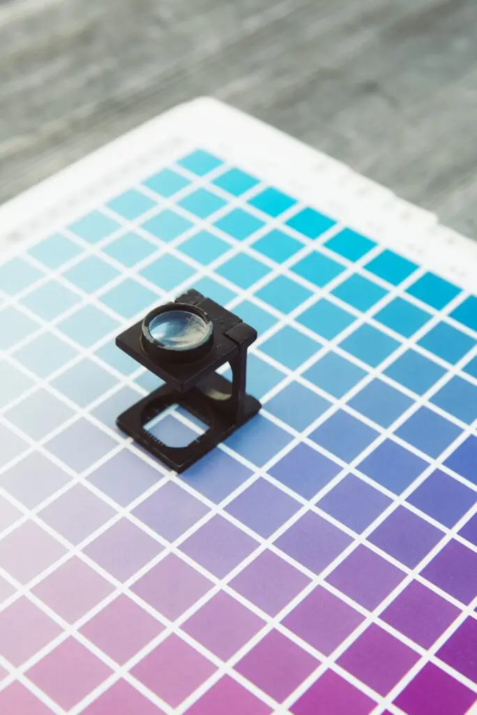 Lense on colorful sheet